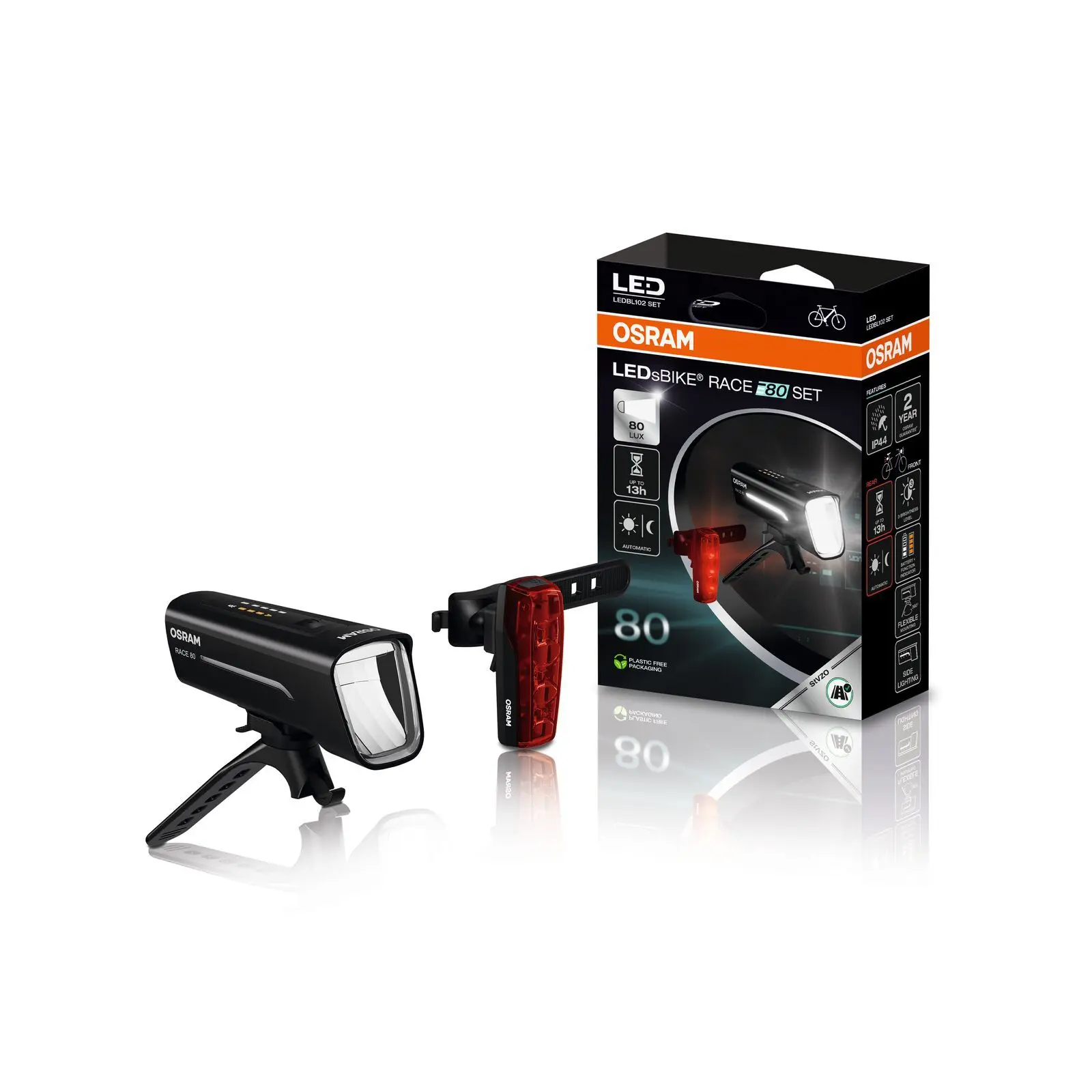Osram LEDsBike Race 80 ColdWhite Cykellygter Sæt