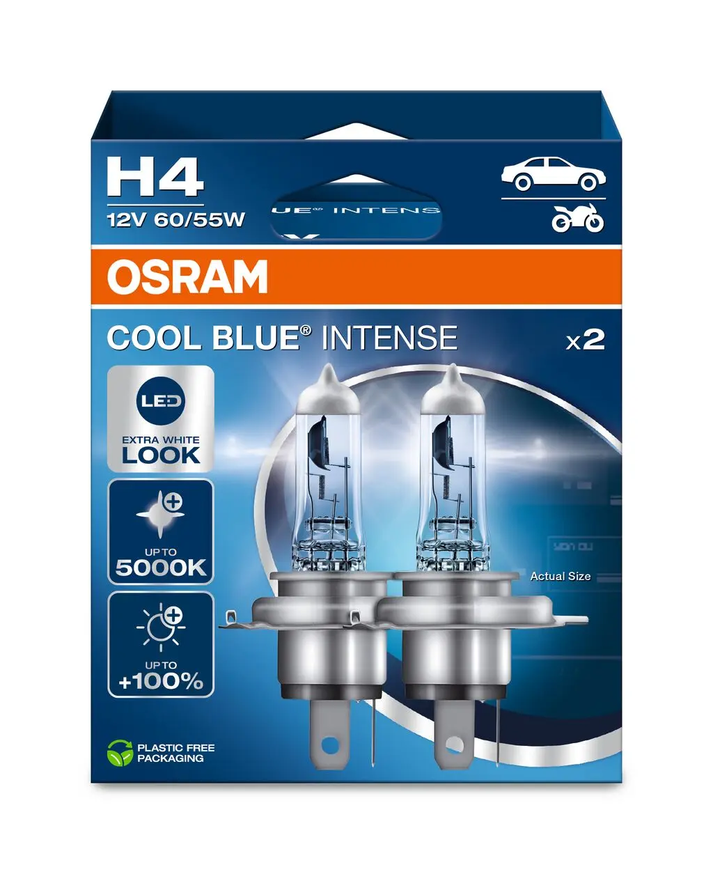 Osram H4 Cool Blue Intense NEXT GEN pærer sæt (2 stk) pak
