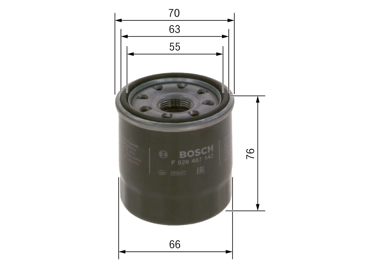 P7142 Oliefilter Bosch - Oliefiltre