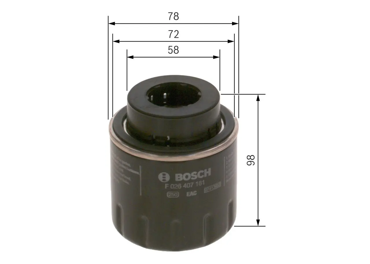 P7181 Oliefilter Bosch - Oliefiltre