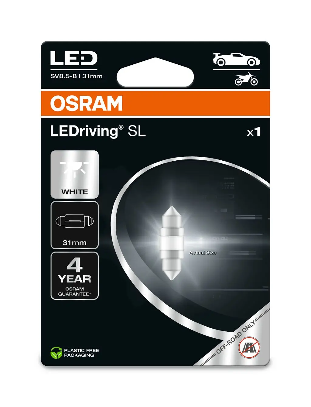 Osram LEDriving SL C5W 6000K 29mm 1 stk - C5W (Pinol)