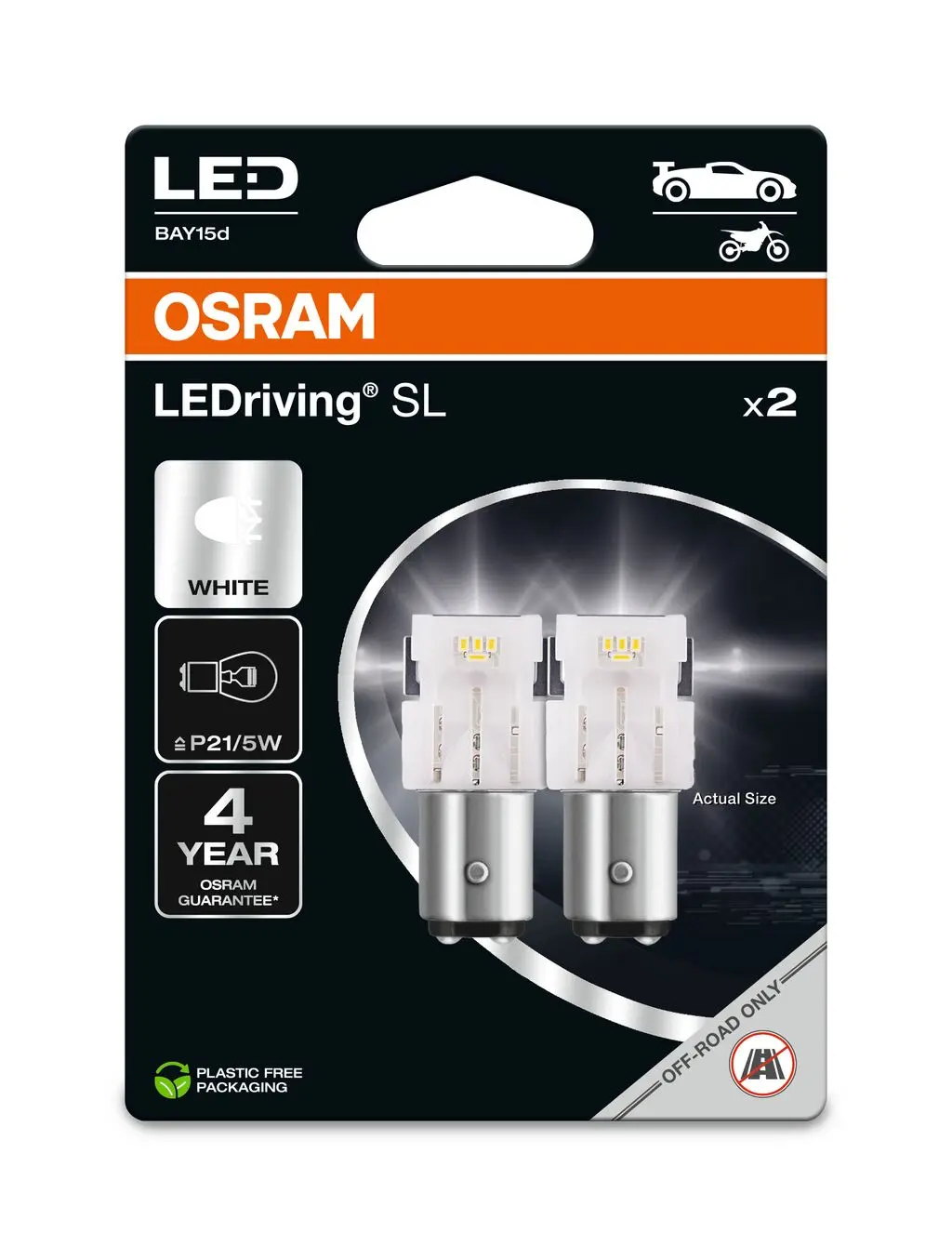 Osram LEDriving SL P21/5W White 6000K 2 stk