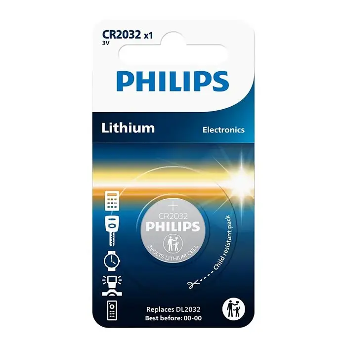 Philips CR2032 Knapcelle batteri 3V - Knapcelle batterier