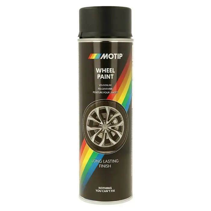 Motip Universallak Fælgspray Sort Mat 500ml.