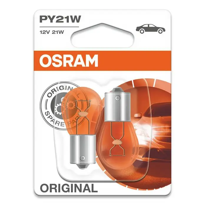Osram Autopærer PY21W 12V 2stk.