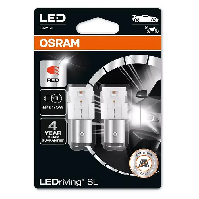 Osram LEDriving SL Rød P21/5W 2stk.