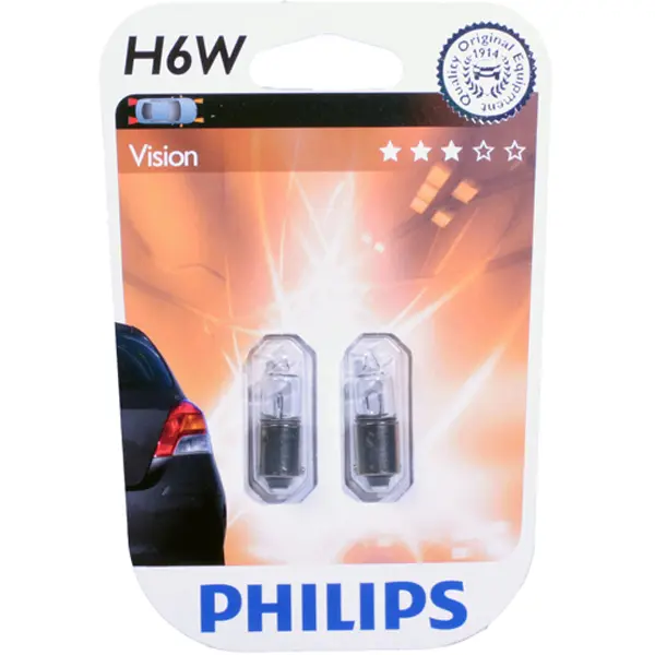 Philips Vision H6W 12V 2stk.