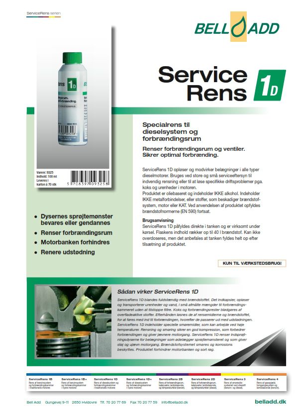 Hvordan bruges bell add service rens 1d
