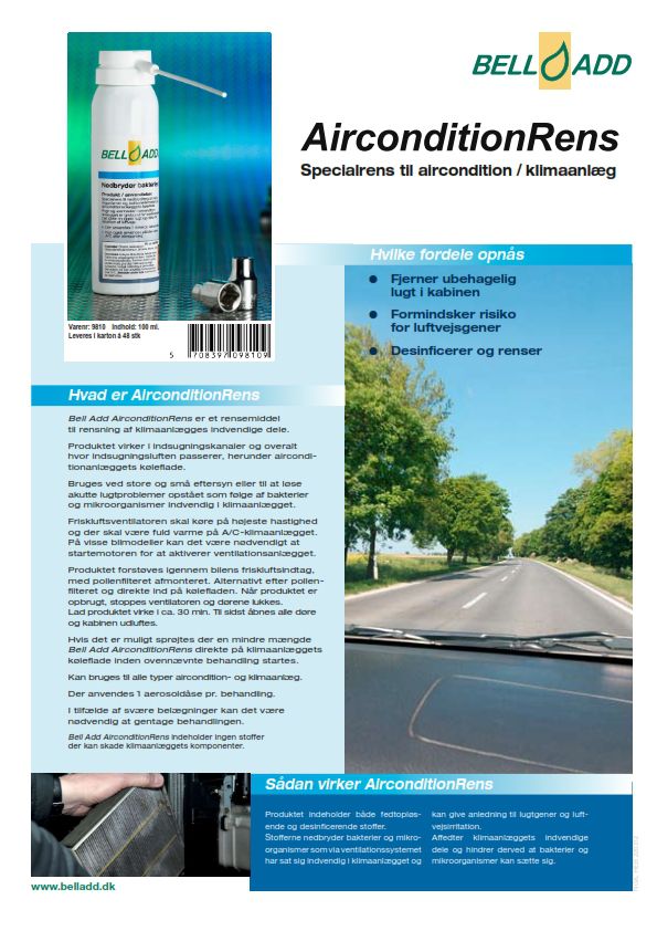 Instruktion Bell add Aircondition Rens