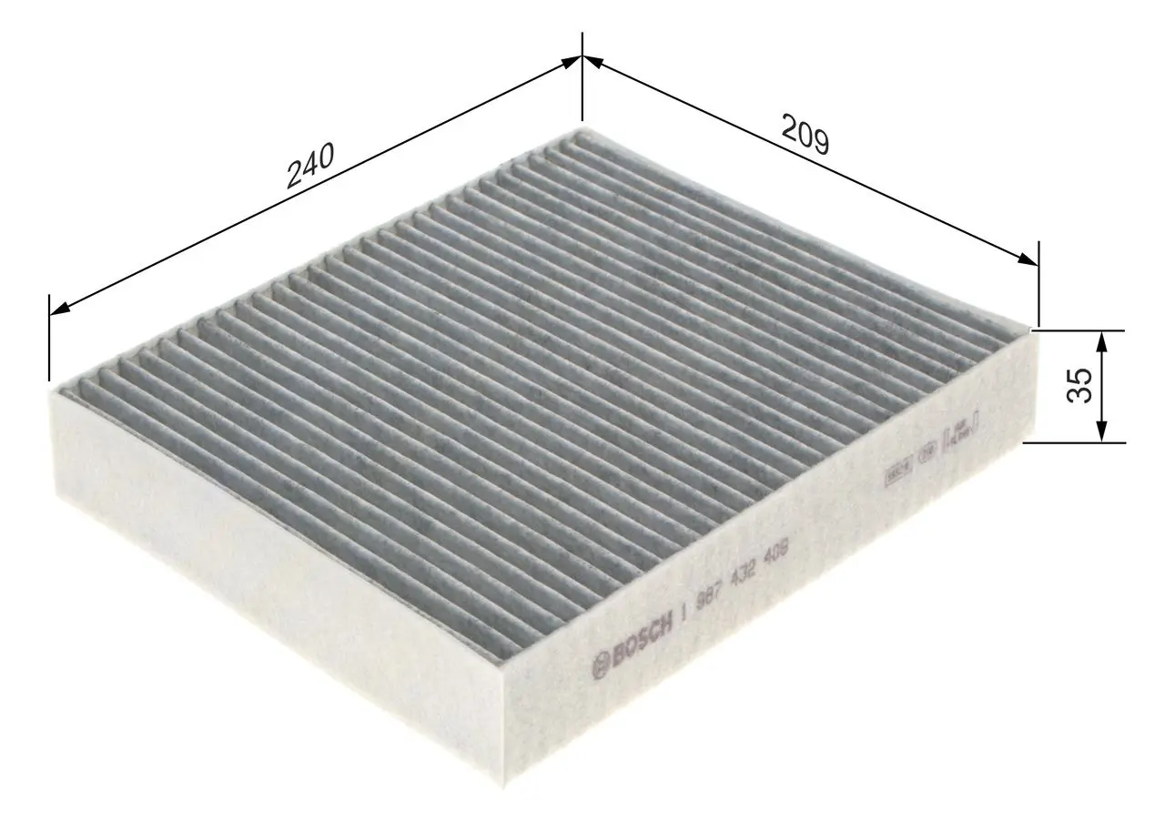 R2409 Pollenfilter aktivkulfilter Kabineluftfilter Bosch