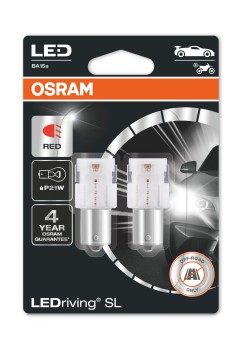 Osram LEDriving SL P21W Rød 2 stk