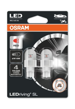 Osram LEDriving SL W16W RED 2 stk - W2.1