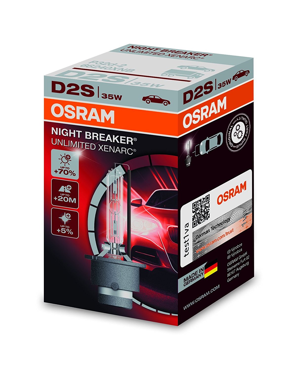 Osram D2S Night Breaker UNLIMITED +70% 1 stk