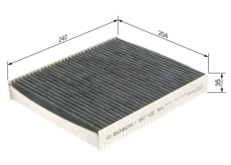 R2304 Pollenfilter aktivkulfilter Kabineluftfilter Bosch