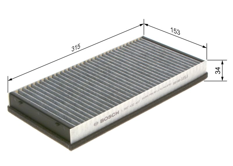 R2407 Pollenfilter aktivkulfilter Kabineluftfilter Bosch