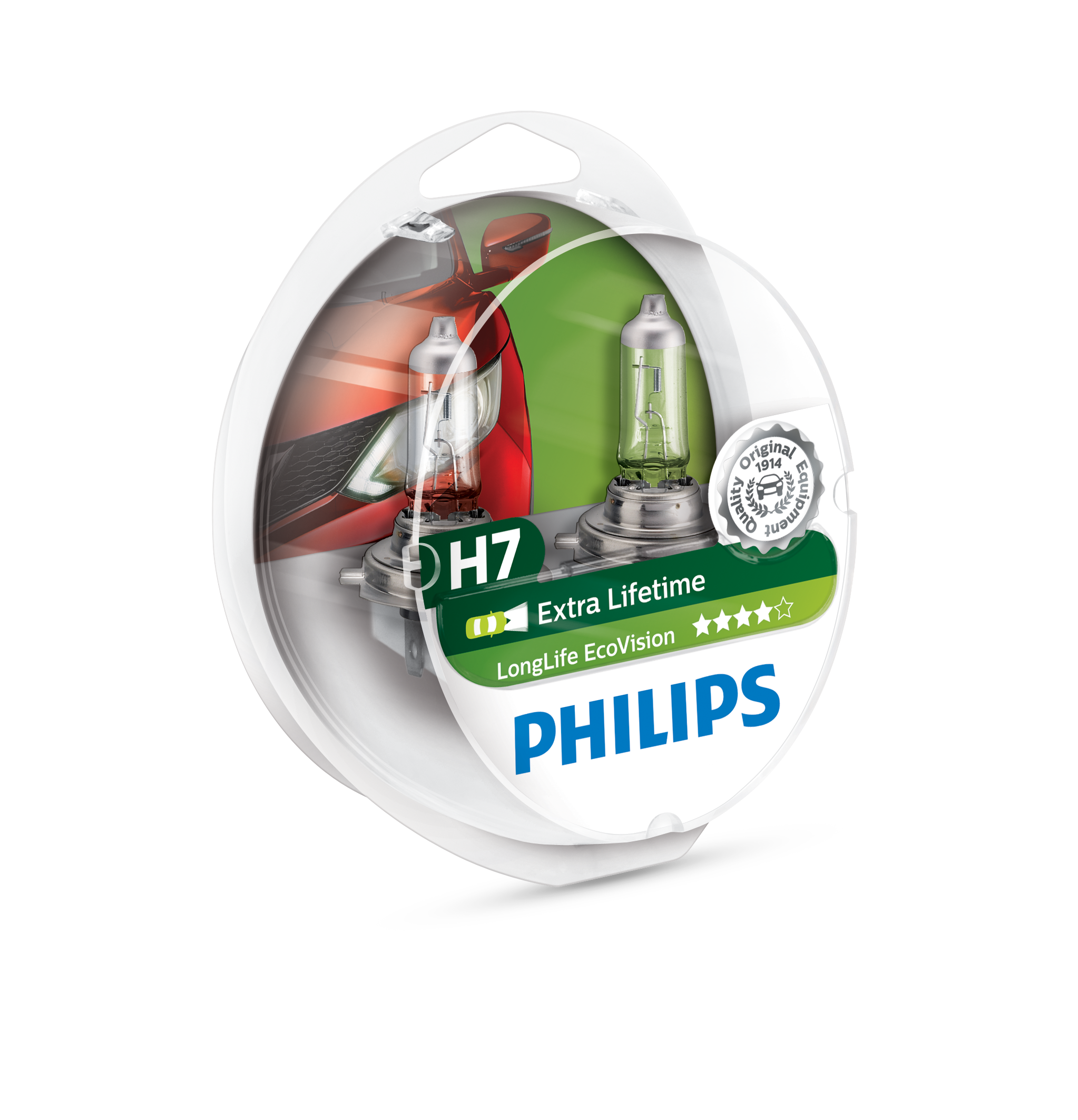 H7 EcoVision - 2 stk., Philips 12972LLECOS2