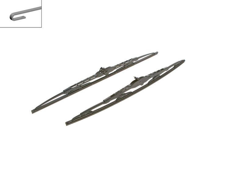 582S Bosch Twin Spoiler Viskerblade / Vinduesvisker sæt 550+530mm